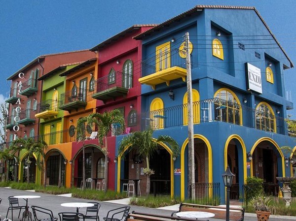 Colourful streetside facade of Casacool Hotel